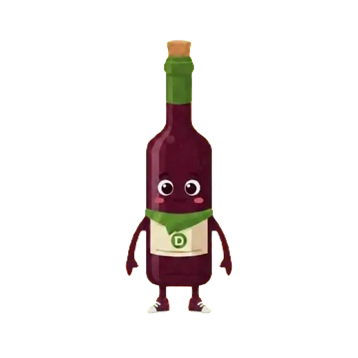 Corky, the friendly Duo Vino mascot