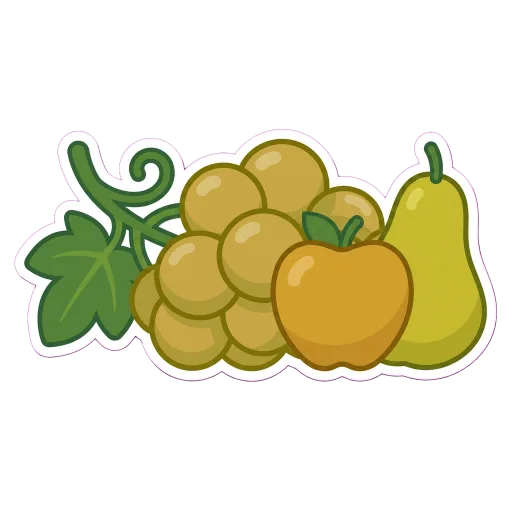 Illustration of Chardonnay grapes