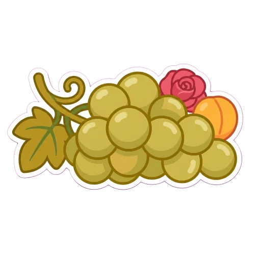 Illustration of Gewürztraminer grapes